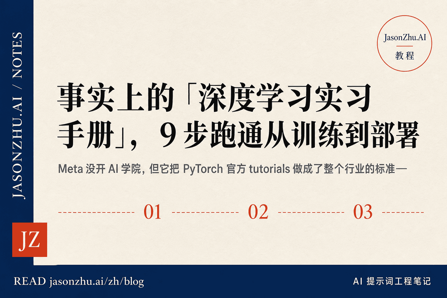 Meta 的 PyTorch 官方教程：事实上的「深度学习实习手册」，9 步跑通从训练到部署
