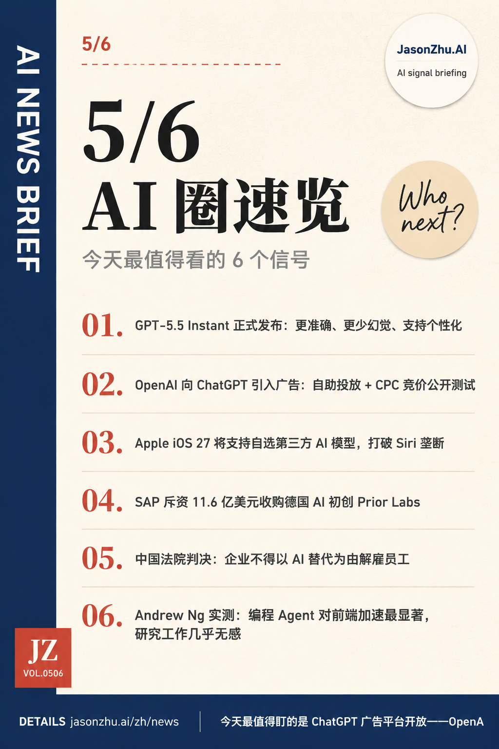 AI 快讯 · 5月6日
