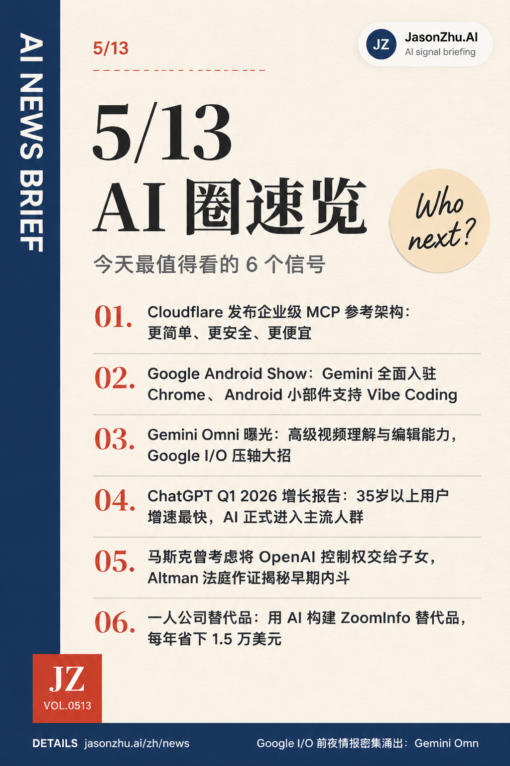 AI 快讯 · 5月13日