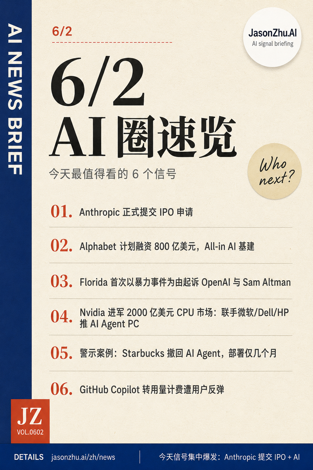 AI 快讯 · 6月2日